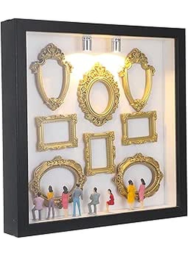 طقم إطار صندوق الظل DIY مع إضاءة لعرض الصور التذكارية المصغرة لديكور المنزل - Image 1