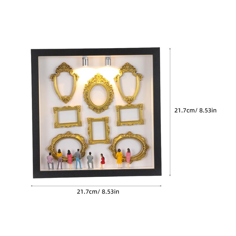 طقم إطار صندوق الظل DIY مع إضاءة لعرض الصور التذكارية المصغرة لديكور المنزل - Image 3