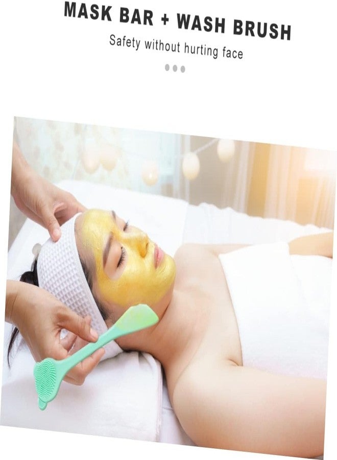 Aternal Silicone Face Mask Brush, Facial Pack Mud Mask Applying Brush Dual Sided Soft Silicone Bristles Face Pack Applicator Set, Spa Cleansing Nose Exfoliator Lip Scrubber Makeup Remover Scrubber, Pack of 2 - Image 3