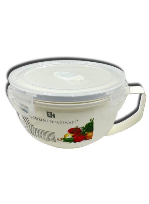 Microwave Bowl With A Lid 1ltr White