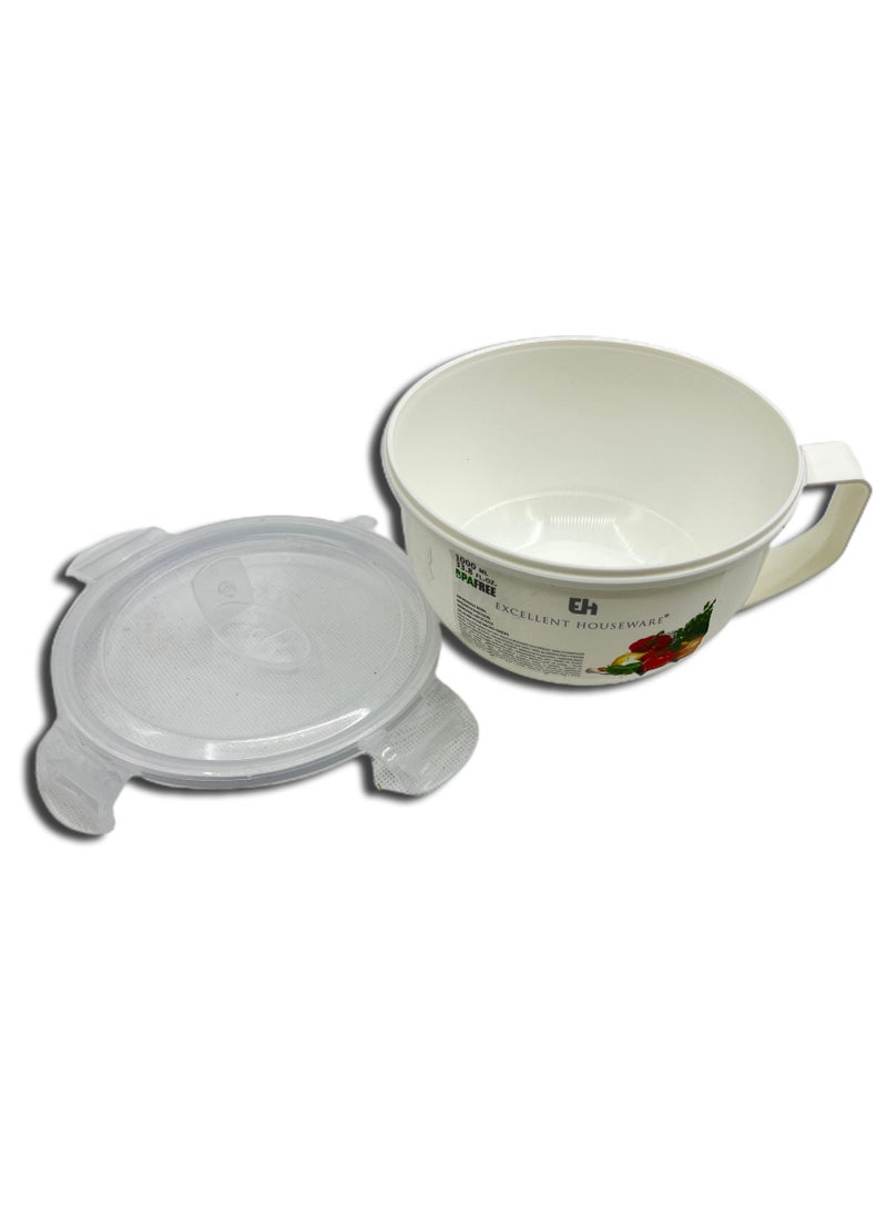 Microwave Bowl With A Lid 1ltr White