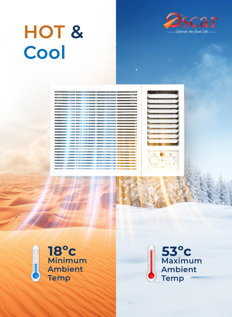 OSCAR 17,800 BTU Window AC | Hot & Cool Air Conditioner | Fast Turbo Cooling | Energy Saving | Sleep Mode | Powerful Cooling for Large Rooms | OWC18KHC - Image 4