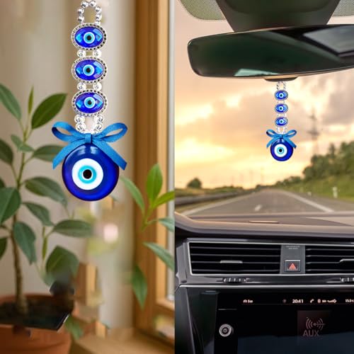 PACKNBUY Multi Eye Evil Eye Wall Hanging Nazar Battu for Home Entrance Main Door Protection Good Luck Turkish Evil Eye Vastu Feng Shui Decor Housewarming Gift (Blue Eyes) - Image 5