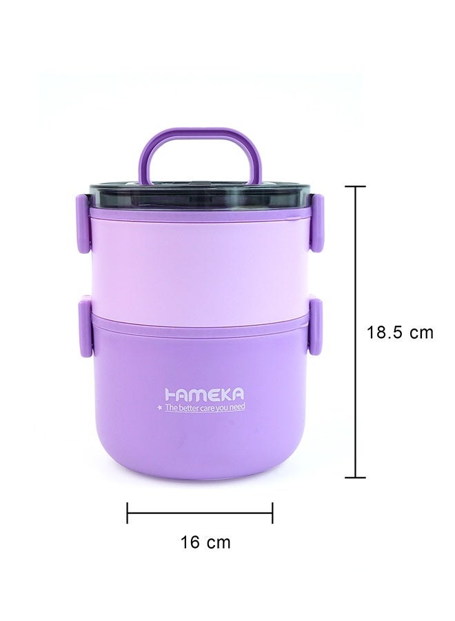 LITTLE SURPRISE BOX Little Surprise Box,Purple Double Decker Stainless Steel Lunch Box - Image 5