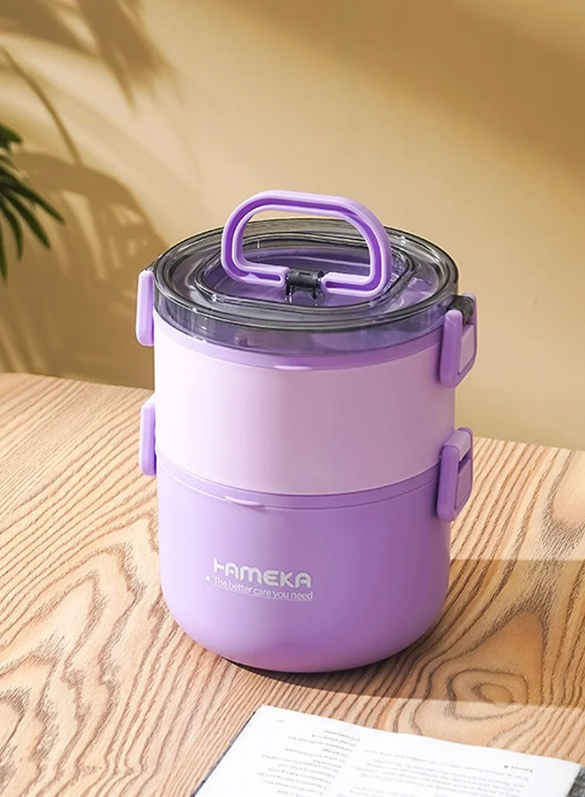LITTLE SURPRISE BOX Little Surprise Box,Purple Double Decker Stainless Steel Lunch Box