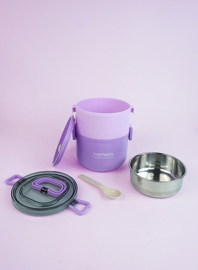 LITTLE SURPRISE BOX Little Surprise Box,Purple Double Decker Stainless Steel Lunch Box - Image 3