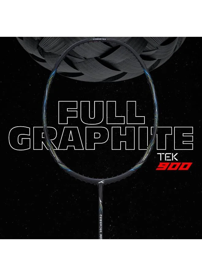 هندرد مضرب تنس الريشة باور تيك  مع غطاء رأس