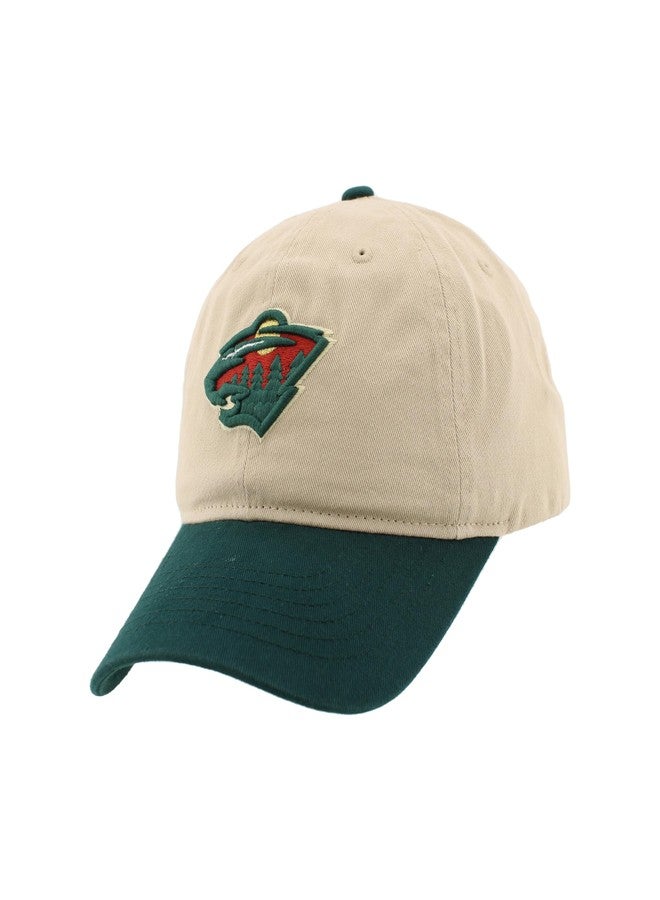 ZHATS Minnesota Wild NHL Officially Licensed Adjustable Hat Scholarship Icon Stone - Image 1