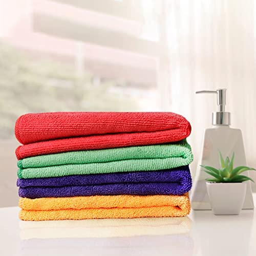 TECHNOVIBES Microfiber Cloth 40x40 CM 350 GSM Thick Lint StreakFree Multipurpose Cloths Multi Color Pack of 4 - Image 1