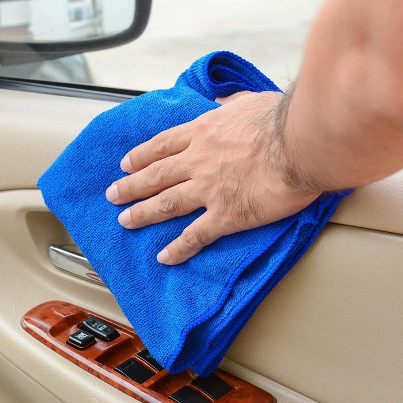 TECHNOVIBES Microfiber Cloth 40x40 CM 350 GSM Thick Lint StreakFree Multipurpose Cloths Multi Color Pack of 4 - Image 4