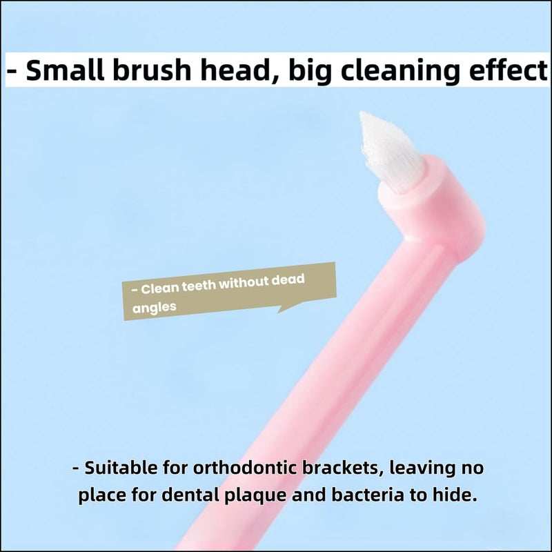 Inralimot Unique End Tuft Toothbrush, Small - Head Orthodontic Brush - Ultra Soft for Precise Braces, Implants & Teeth Cleaning - Image 2