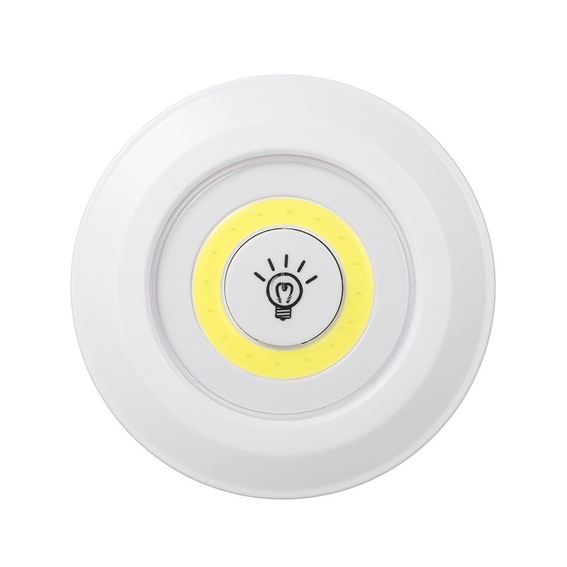 4.5v 1W COB LED Puck Light 6 Pack with Remote Controller Brightness Adjustable Wireless Dimmable Touch Sensor Control Night Lamp Under Cabinet Lighting Battery Powered Operated for Cabinet Wall Stairs Front Door Cupboard Wardrobe Bedroom Portable Whi - Image 2