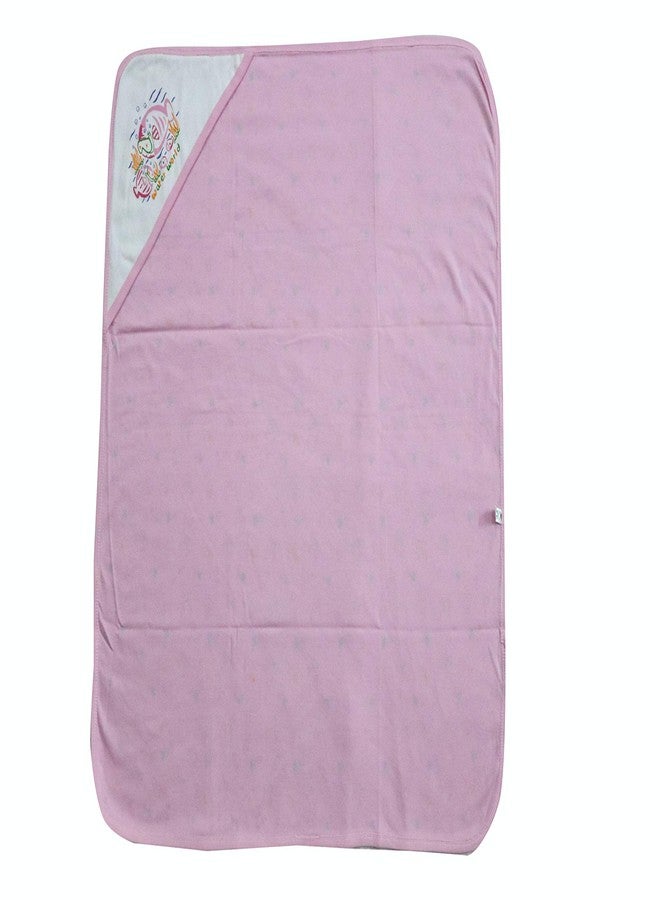 Favism Pure Cotton Soft Breathable New Born Baby Bath Towel with Hood Pack of 3 pcs, Lemon Pink Blue, Size 30 x 30 inch, 0-24 Months, Unisex - Image 3