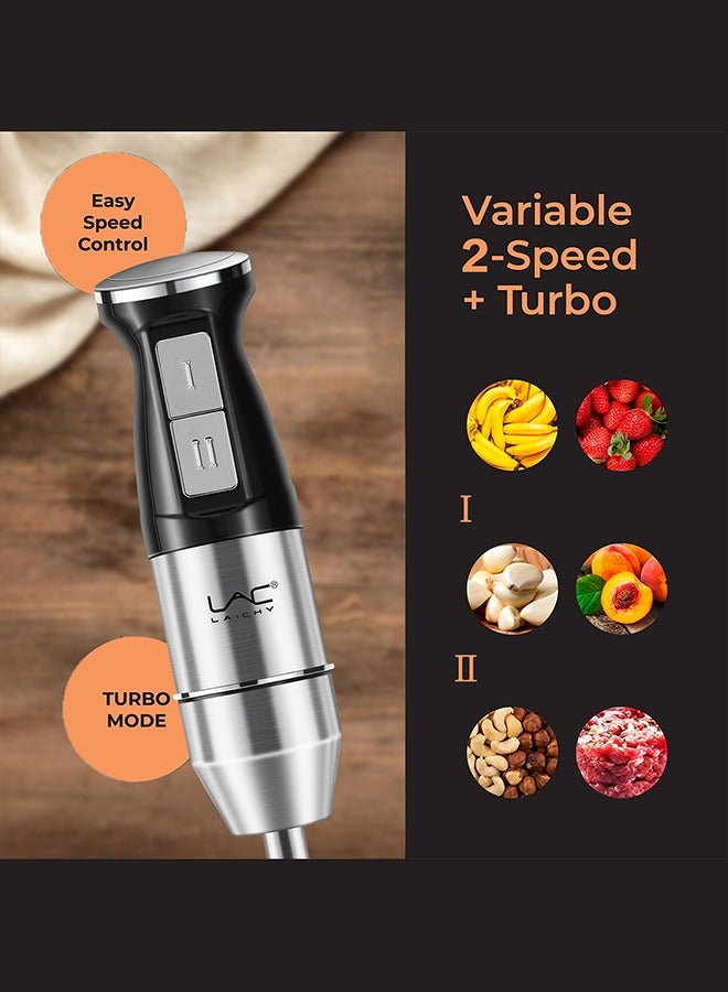 LAC LAICHY 4 In 1 Blender, 340w 2-speed And Turbo Mode,600ml Container,for Smoothie Sauces Food Soups  - Image 5