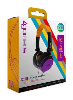 4gamers ECLIPSE Premium Gaming Headset Orangepurple  - Image 3