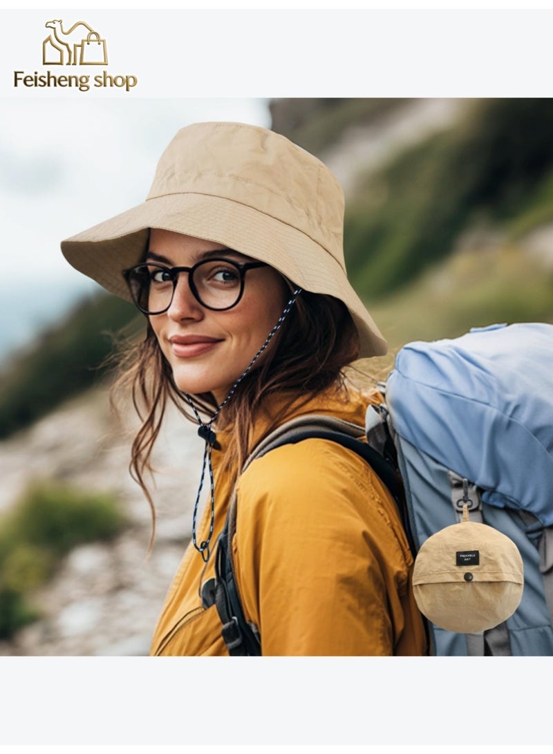 Feisheng shop Unisex Foldable Sun Hat | Bucket Hat | Outdoor UV Protection | Waterproof & Lightweight | Ideal for Fishing and Hiking - Image 3
