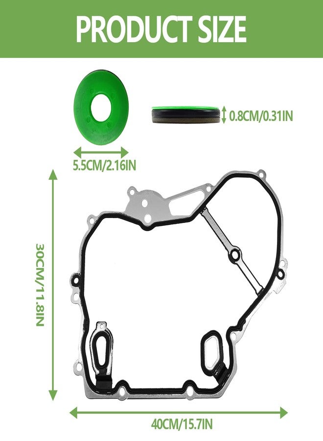 BSAMZO Timing Cover Gasket Set - Compatible with 2002-2016 2.0L 2.2L 2.4L Chevy Cobalt Captiva Sport HHR Impala,GMC Terrain,Pontiac G5 G6 Buick Regal, Verano, Replace# TCS46079, 24435052 - Image 2