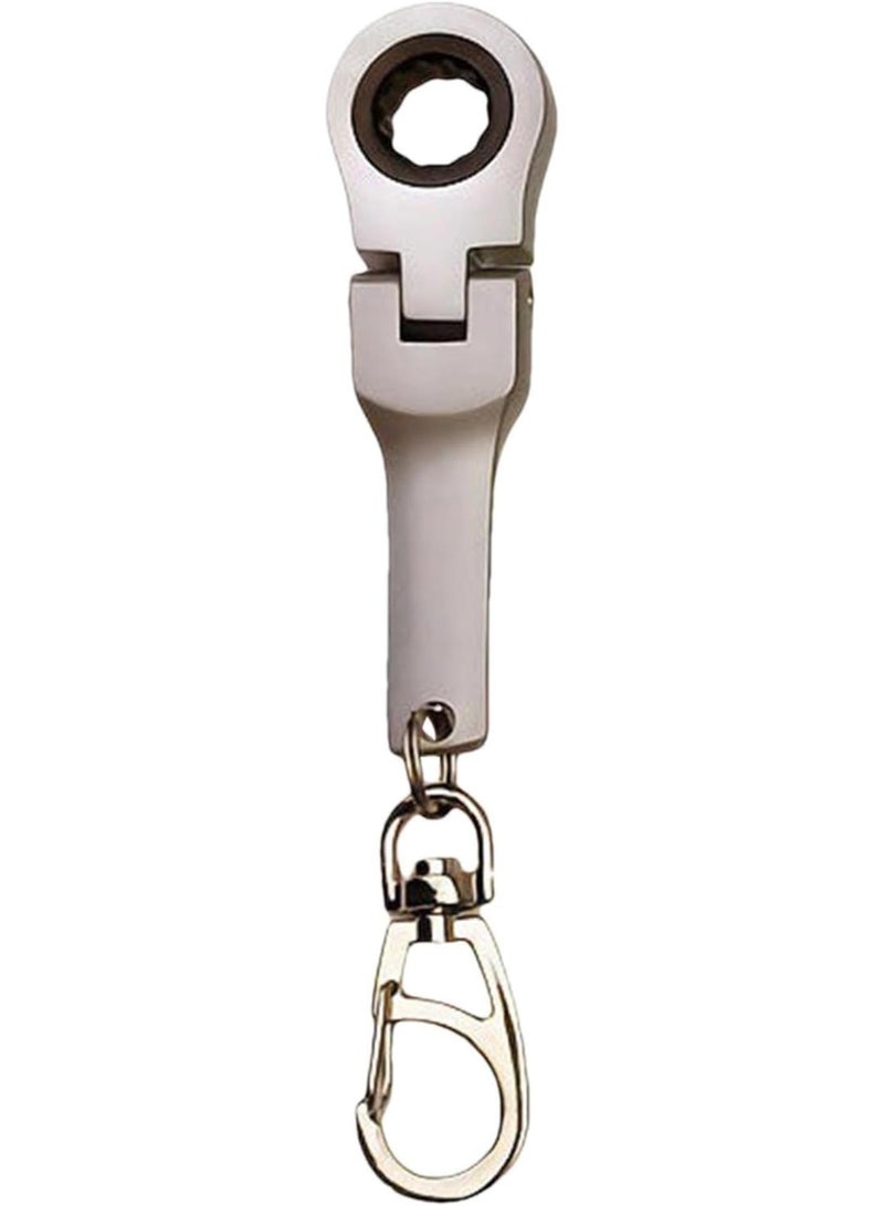 GGOOT Ratchet Wrench Key Ring - Portable Ratchet Wrench Keychain Hardware Tool | Wrench Key Ring Socket Wrench Mechanic Workshop Accessory - Image 1
