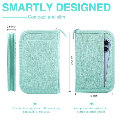 TOPBAG Passport Holder for Travel, Women Rfid Blocking Passport Wallet, Travel Essentials Premium Wallets, Waterproof Passport Holders Bag for Men Traveling, Travel Document Organizer Credit Cards Case - Image 2