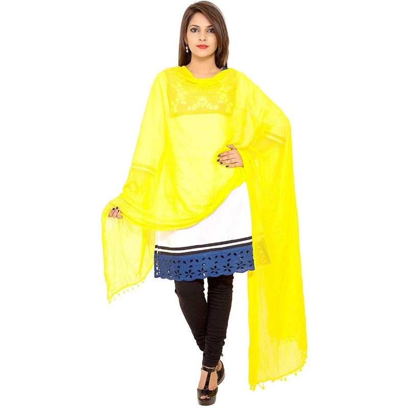 Cotton Solid Colors Women Dupatta scarves Shawl - Image 1