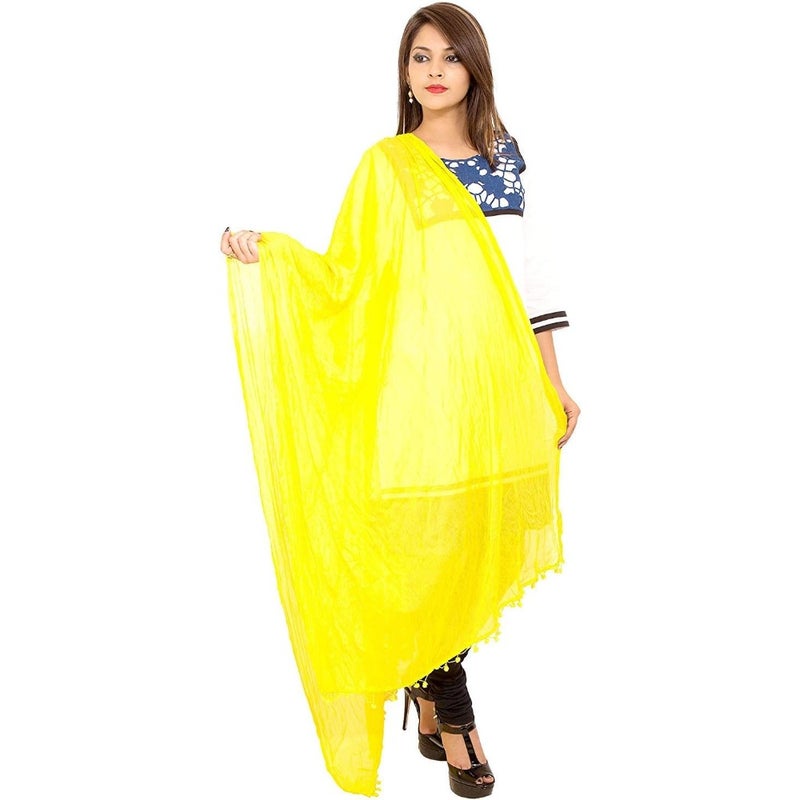 Cotton Solid Colors Women Dupatta scarves Shawl - Image 2