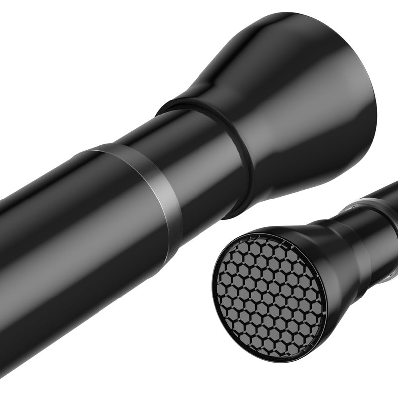 Fvonzn Tension Rods for Windows 28 to 48 Inch - Black Tension Curtain Rod | Spring Tension Rod, No Drill, Non Slip, Adjustable Curtain Rods - Image 1