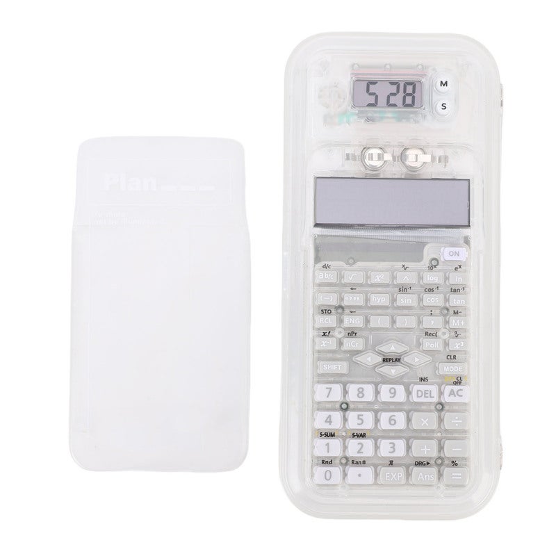 Scientific Calculator Pencil Case: 2 In 1, 240 Functions, Large 10x2 Dual Row Screen - Dust Proof Frosted Cover, Side Opening Design For School Students, Math And Engineering Studies - Image 1