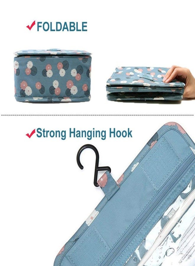 TINSICO Hanging Roll-Up Makeup Bag | Toiletry Kit | Travel Organizer for Women - 4 Removable Storage Bags - Organize Make Up, Cosmetics, First Aid, Personal Care, Bathroom,Bunt Flowers - Image 4