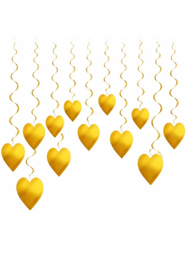 Mordely Hanging Swirl Decorations for Party Ceiling, Foil Spiral Streamers with Hooks, Birthday Wedding Baby Shower Ceiling Decor - Image 4