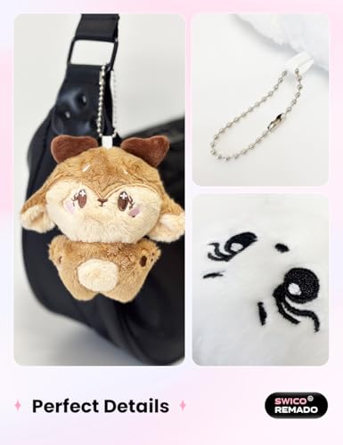 Swico Remado Cute Cartoon Animal Keychains Car Key Handbag Wallet Tote Bag Pendant for Women - Image 4