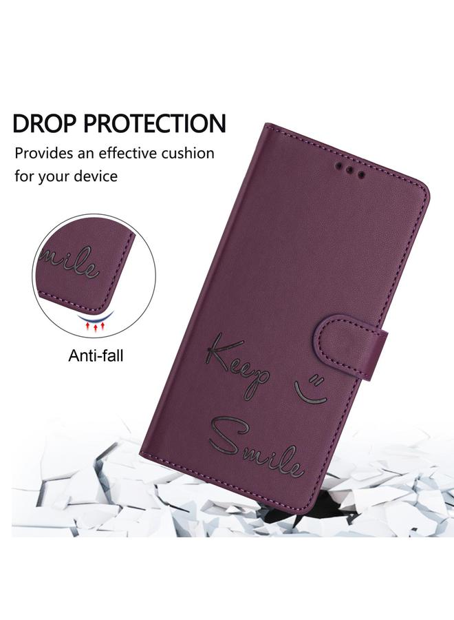 اس-توب جراب هاتف Honor X9c Smart 5G من الجلد بنقش ابتسامة بتقنية RFID - Image 5