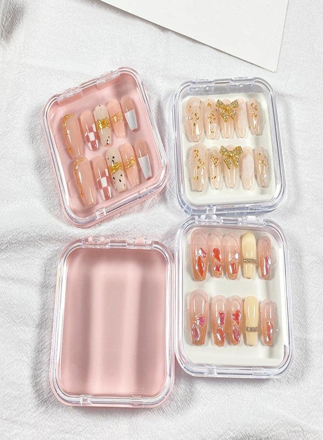 HMAA Nail Storage Box Nails Display Storage Container Transparent Nail Packaging Boxes Organizer Case Press On Nail Packaging Box for Salon Home (10 - PCS, SMALL) (Transparent) - Image 5
