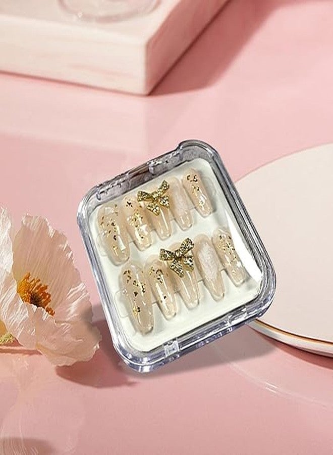 HMAA Nail Storage Box Nails Display Storage Container Transparent Nail Packaging Boxes Organizer Case Press On Nail Packaging Box for Salon Home (10 - PCS, SMALL) (Transparent) - Image 3
