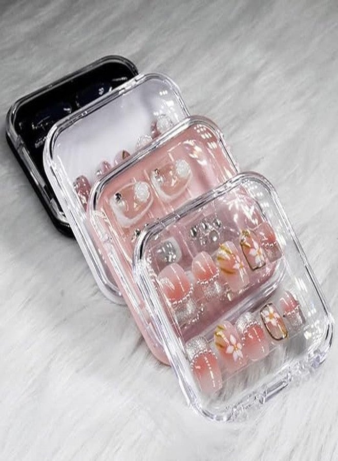 HMAA Nail Storage Box Nails Display Storage Container Transparent Nail Packaging Boxes Organizer Case Press On Nail Packaging Box for Salon Home (10 - PCS, SMALL) (Transparent) - Image 2