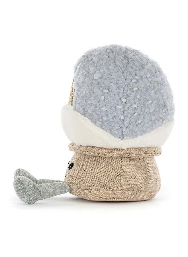 Jellycat Amuseables Snow Globe – Soft Plush Winter Snow Globe with Embroidered Cabin & Smiley Face – 20cm Holiday Cuddle Toy for Décor, Gifting & Collectors - Image 2