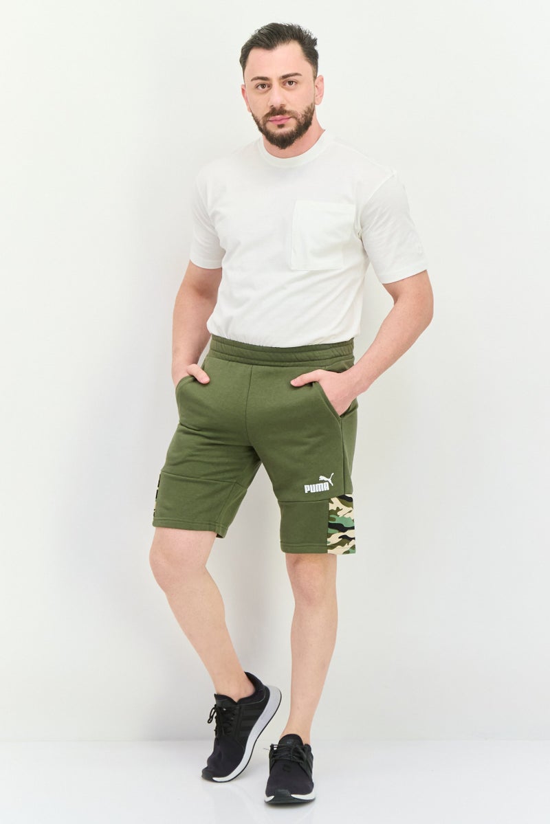PUMA Men Sportswear Fit Camouflage Outdoor Shorts, Olive - Image 4
