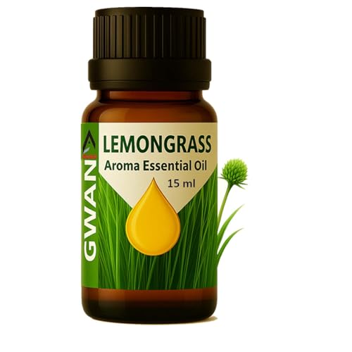 Gwan Lemon Grass Aroma Oil for Home Fragrance | Best for Aromatherapy | Helps in Meditation | Used in Diffusers, Candles, Air Fresheners, Soaps, Humidifier, Diffuser | Essential Oil 15ml, - Image 1