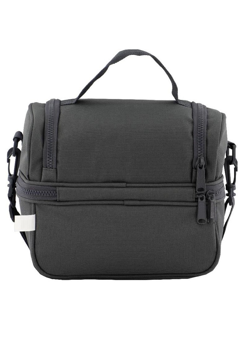 أتريوم حقيبة غداء كبيرة بسحاب أسود جرافيت صلب - Image 3