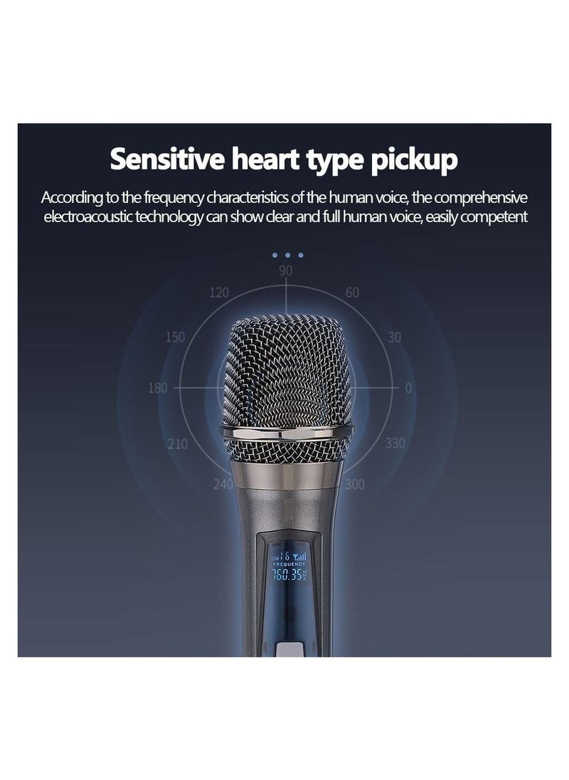 DMG TECH - Wireless Microphone, DMG UHF Handheld Dynamic Mic Karaoke System with Rechargeable Receiver, 164 ft Range, for Karaoke Nights and House Parties, DJ, Meeting - Image 1