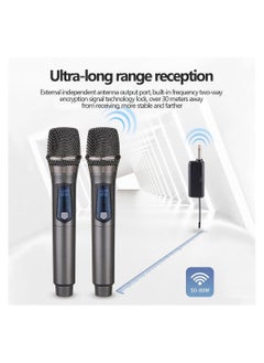 DMG TECH Wireless Microphone, DMG UHF Handheld Dynamic Mic Karaoke System with Rechargeable Receiver, 164 ft Range, for Karaoke Nights and House Parties, DJ, Meeting  - Image 3