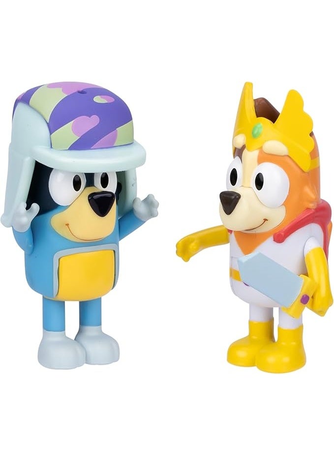 بلوي شخصيات بلووي حزمة من قطعتين – الحكاية الخيالية | 6.35 سم تشيلي بزي شيرا وبانديت مع القبعة | ألعاب بلووي قابلة للتجميع للأطفال - Image 2