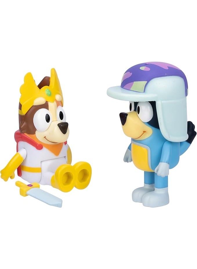 بلوي شخصيات بلووي حزمة من قطعتين – الحكاية الخيالية | 6.35 سم تشيلي بزي شيرا وبانديت مع القبعة | ألعاب بلووي قابلة للتجميع للأطفال - Image 4