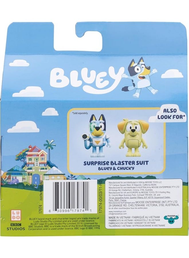 بلوي شخصيات بلووي حزمة من قطعتين – الحكاية الخيالية | 6.35 سم تشيلي بزي شيرا وبانديت مع القبعة | ألعاب بلووي قابلة للتجميع للأطفال - Image 3