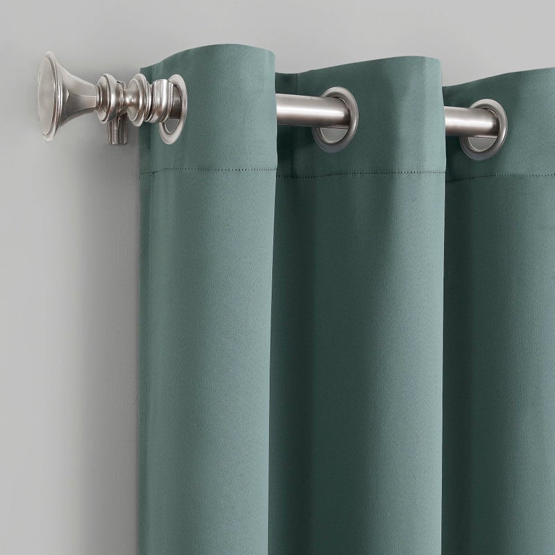 Sun Zero Easton Energy Saving Blackout Grommet Curtain Panel, 40" x 63", Mineral - Image 2