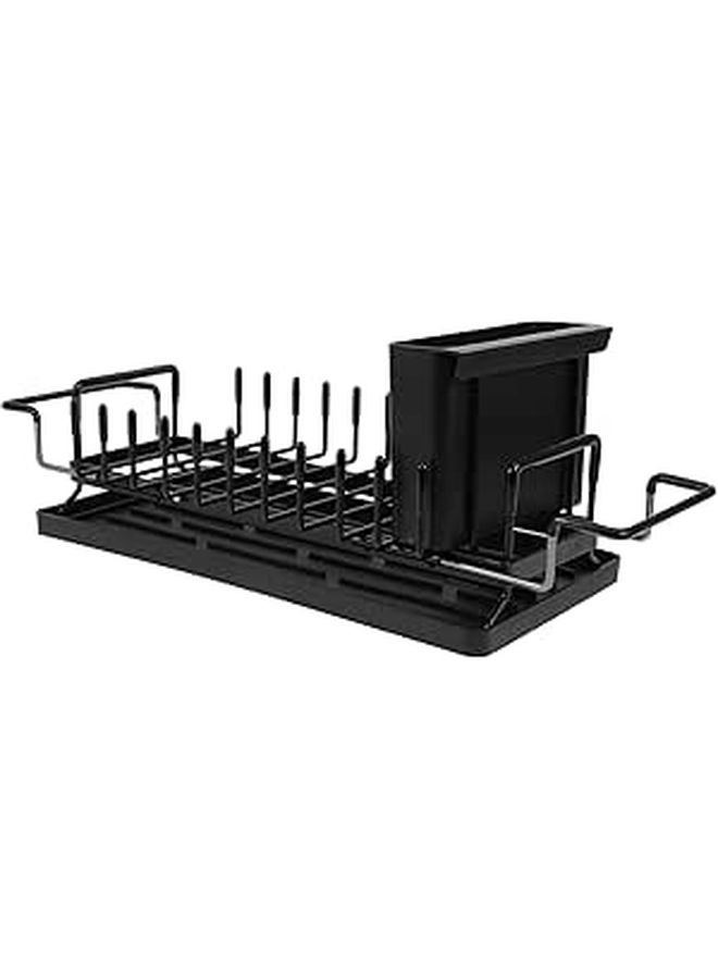 Large Expandable Over Sink Dish Drying Rack with Drainboard and Utensil Holder for Plates Bowls Silverware - Image 1