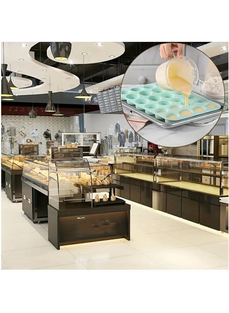 قالب بسكويت الشوكولاتة، قالب الكيك، قالب حلوى آيس كريم، قالب سيليكون، قالب سيليكون للمافن، قالب خبز المافن، صينية الكيك 24 كوبًا - قالب خبز المطبخ غير لاصق لاستخدام المخبوزات - Image 3