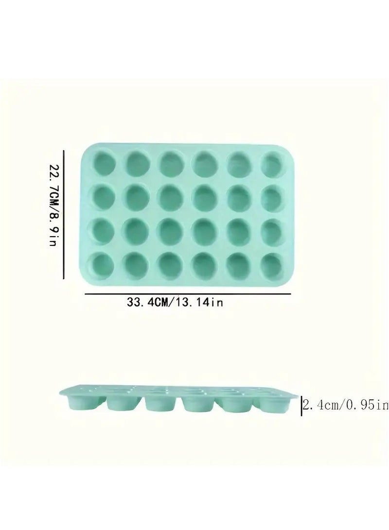 قالب بسكويت الشوكولاتة، قالب الكيك، قالب حلوى آيس كريم، قالب سيليكون، قالب سيليكون للمافن، قالب خبز المافن، صينية الكيك 24 كوبًا - قالب خبز المطبخ غير لاصق لاستخدام المخبوزات - Image 5