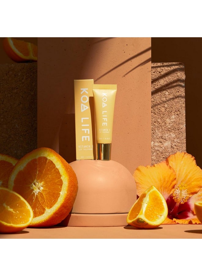KOA LIFE Vitamin C Lip Treatment Nourishing Lip Balm Antiaging Repairs & Protects From Sun Damage Glossy All Natural Ingredients Citrus 10 G  - Image 3