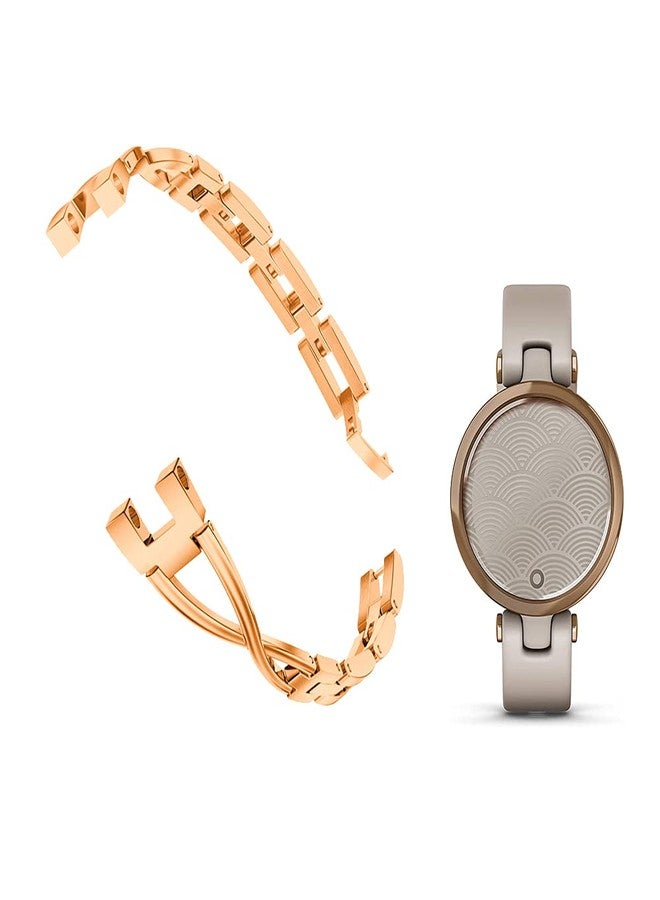 C2D JOY Stainless Steel Straps Compatible with Lily Smartwatch Replacement Band X-style Dressy Accessories Wristband for Women - Rose Gold - Image 1