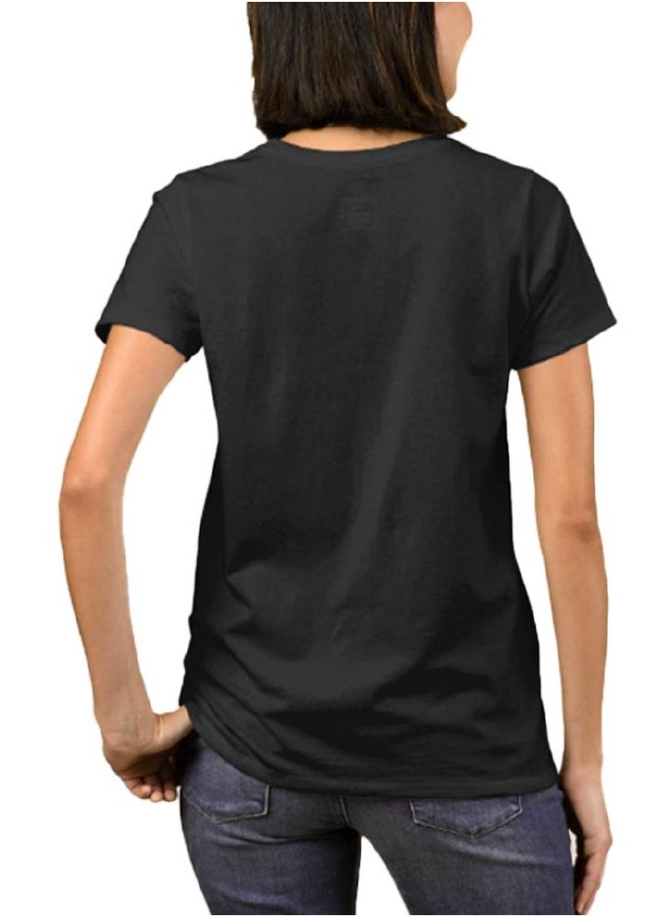 Women's Black Colour Drip T-Shirt - Round Neck Short Sleeve Cotton T-Shirt - Soft and Comfortable Adult Womens Drip Tshirt - Perfect for Everyday Wear - pzsku/Z69928C6F29C2B063D118Z/45/_/1714409287/202135b7-1a78-470a-9546-5482c7c07df4